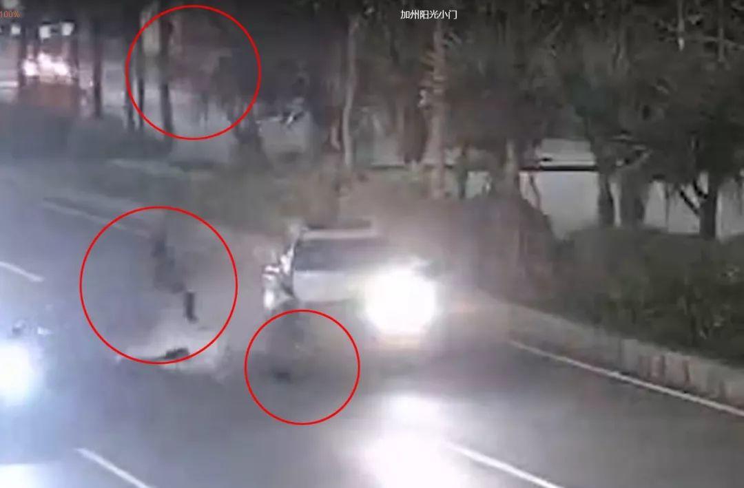 东莞摩托男3人逆行飞撞小车，瞬间弹飞空中5米高！