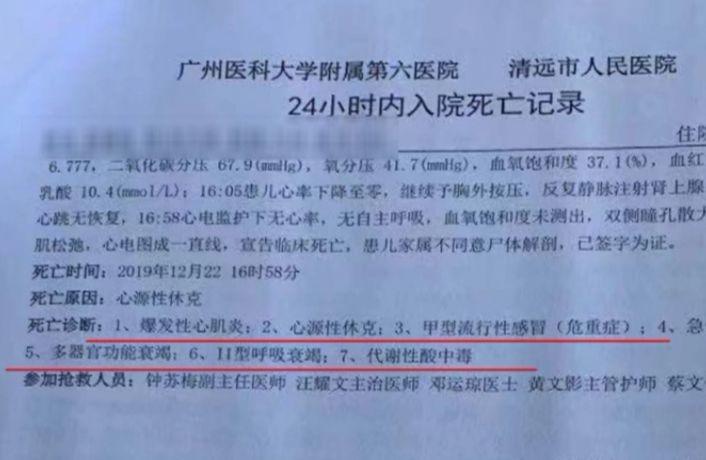 被流感袭中，6岁女童紧急转院后死亡……