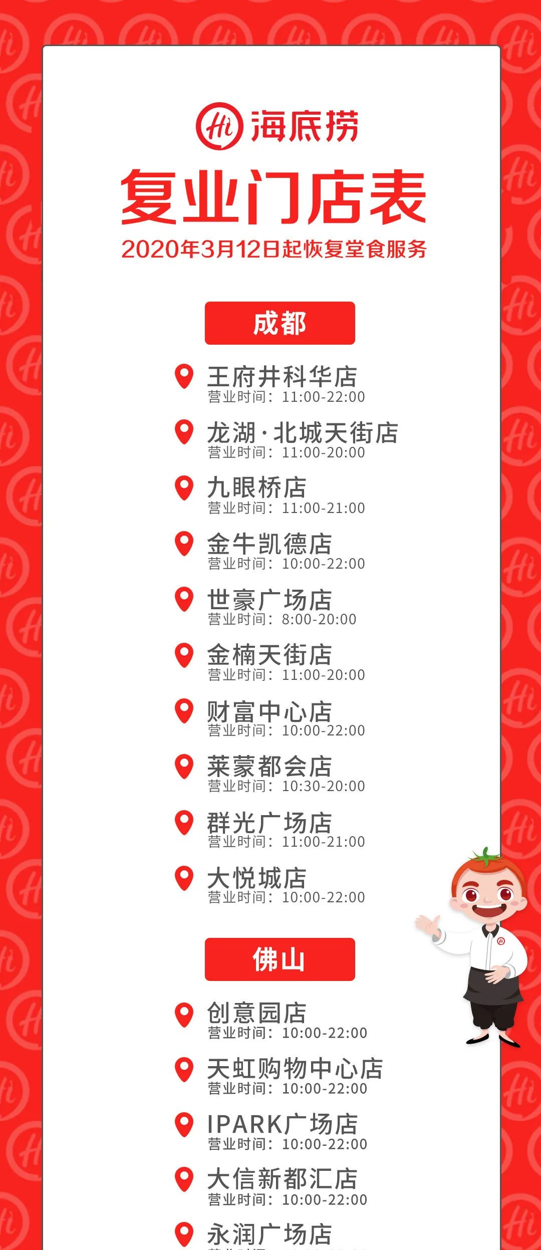 5家！海底捞第一批恢复堂食了！而东莞..."