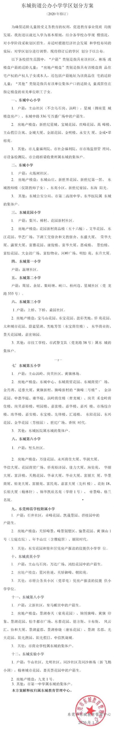 东莞最新学区划分方案公布！赶紧看看你家属于哪个学区？