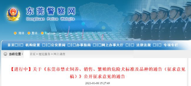 东莞最新通告！这些犬种将禁养、禁售！