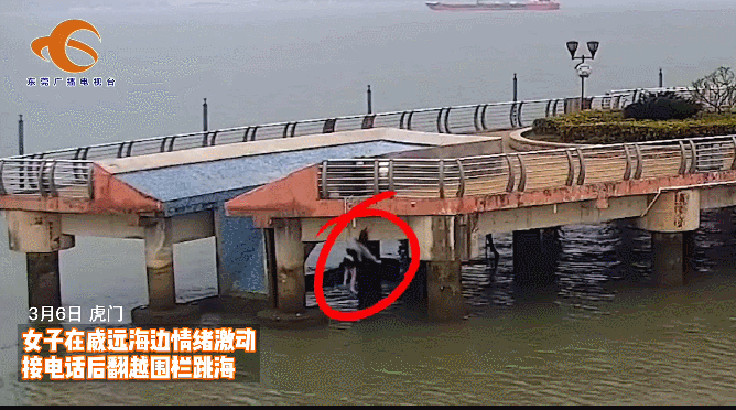 紧急！东莞一女子接个电话，突然跳海轻生...