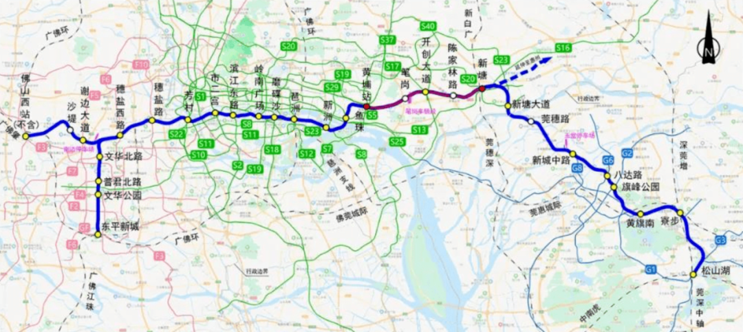 东莞或设8座车站！佛山经广州至东莞城际来了！