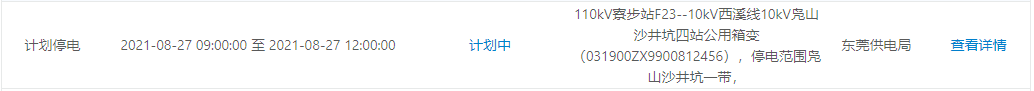 紧急提醒！今晚开始！东莞大面积停电！快看有没有你家.....