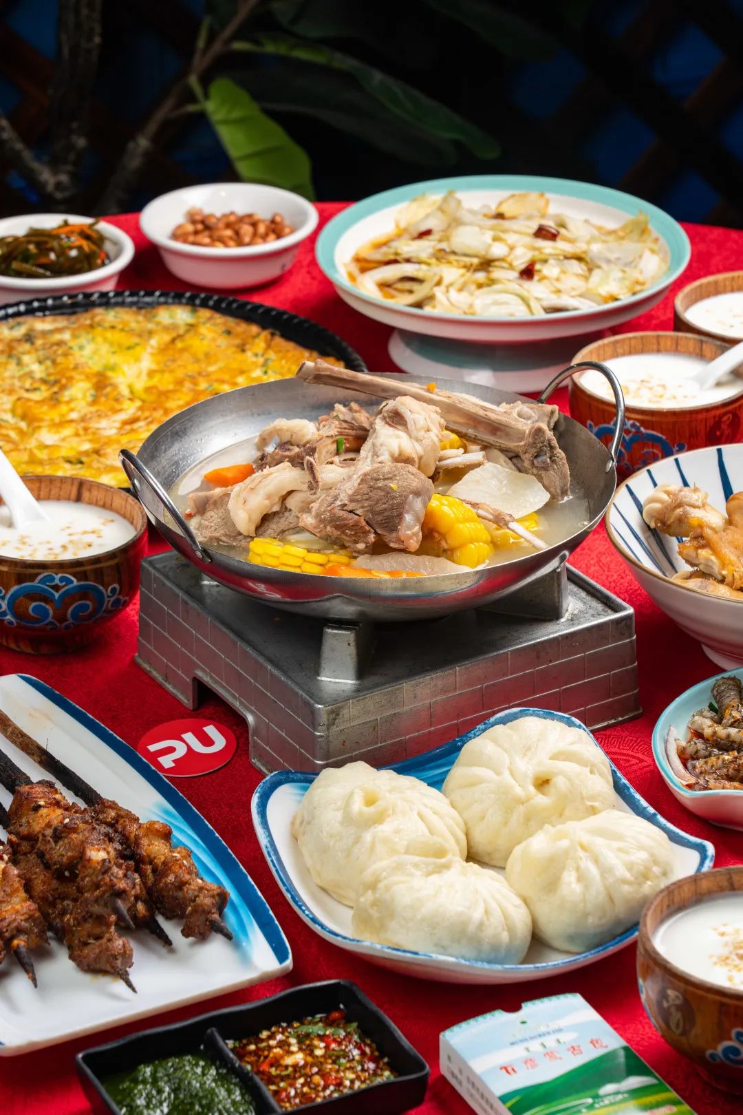 【2店可用·百彦蒙古包】¥99秒双人套餐！红柳羊肉串焦香酥脆，清炖羊排爽口鲜香！地道蒙古风味就在东莞！