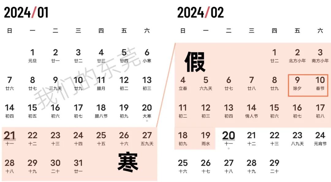 寒假安排来了~